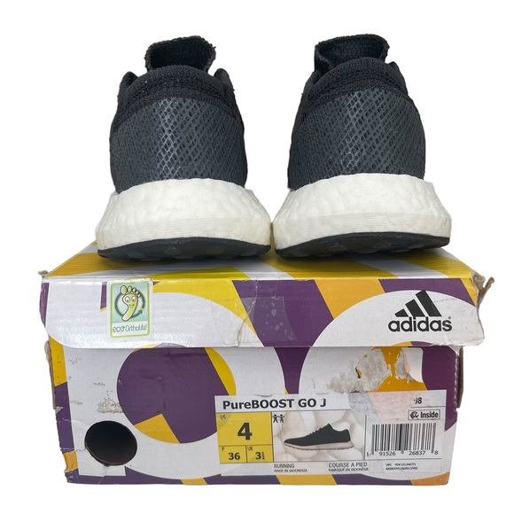 Adidas Pureboost Go Black Athletic Sneakers Youth Size 4/ Women 6 - Picture 4 of 7